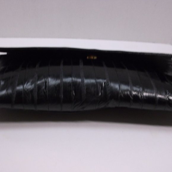 VTG Leather of the sea large black clutch - Picture 6 of 9